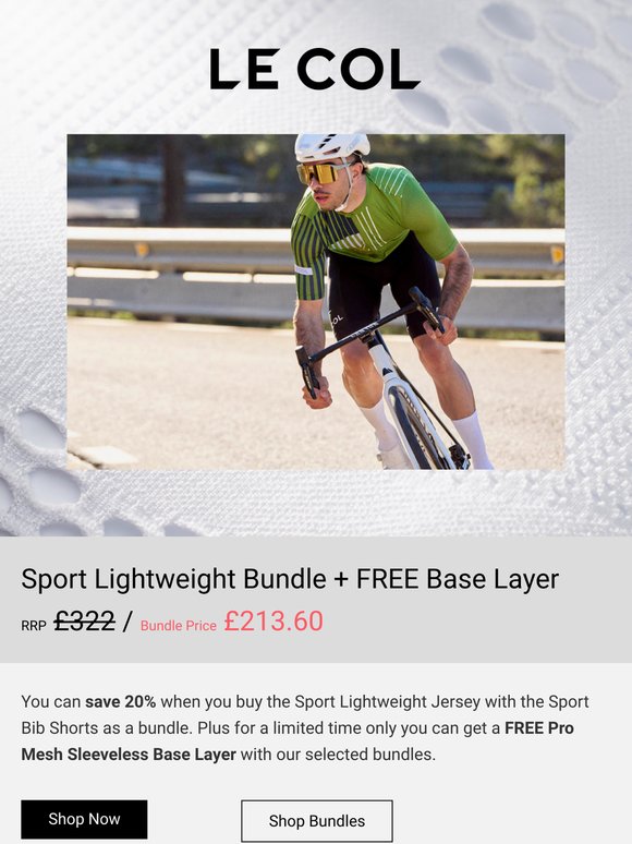 The Sport Lightweight Bundle & FREE Base Layer