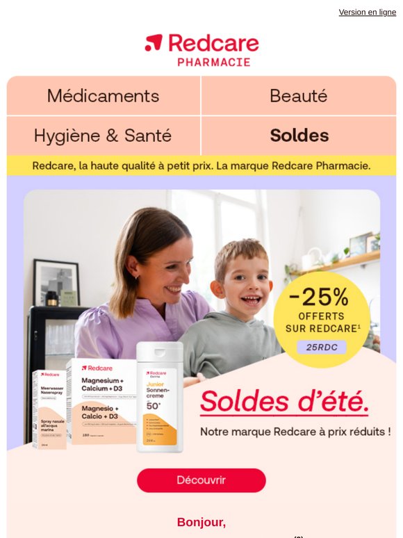 ⚡ Soldes : -25% sur notre marque Redcare !