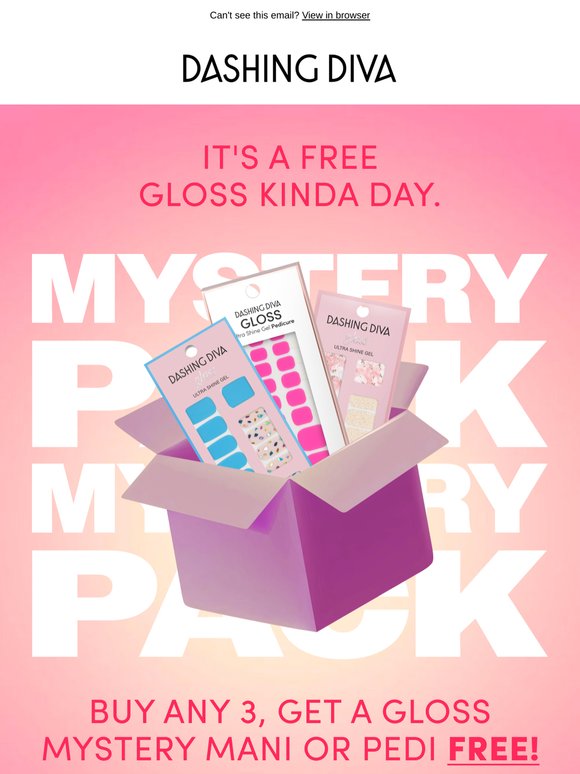 Free mystery mani or pedi gift? Yes, please. 💝