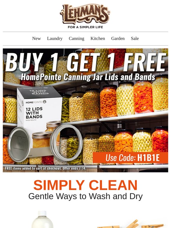 BUY 1 GET 1 FREE! HomePointe Canning Jar Lids and Bands 😄