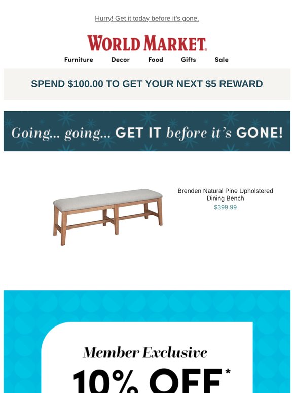 Inventory is low on an item you love.