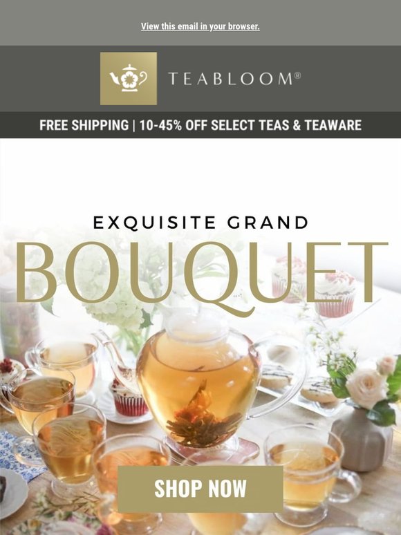 Sip in Style: Grand Bouquet Awaits 🏵️