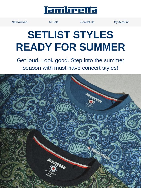 SETLIST STYLES READY FOR SUMMER!