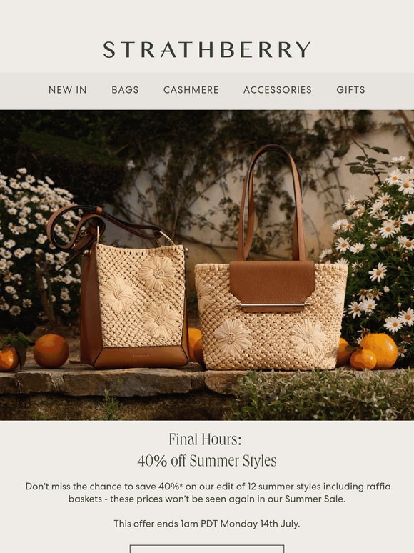 40% off Summer Styles | FINAL HOURS