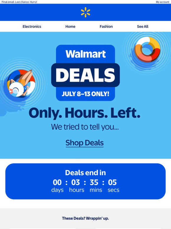 ONLY hours left for Deals 🫠