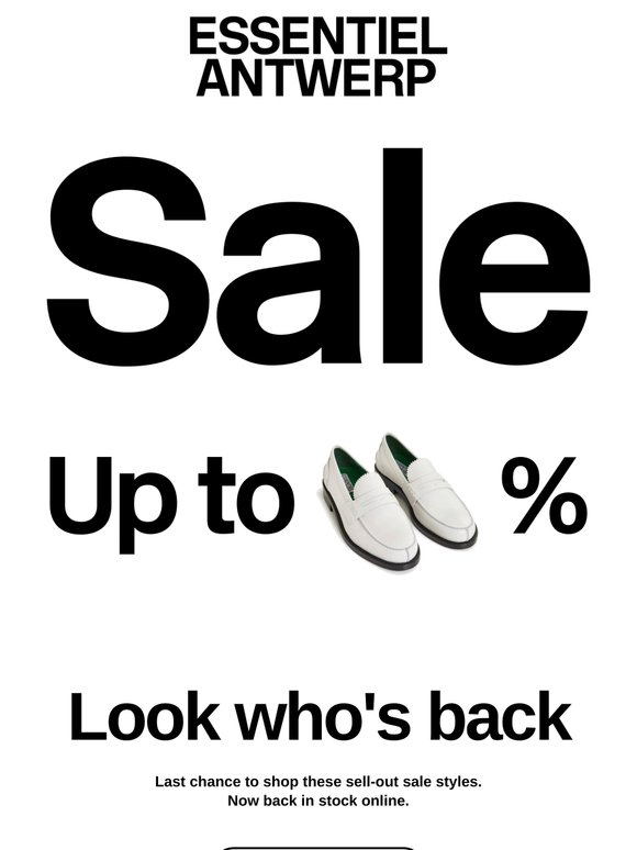 Sale: back in stock