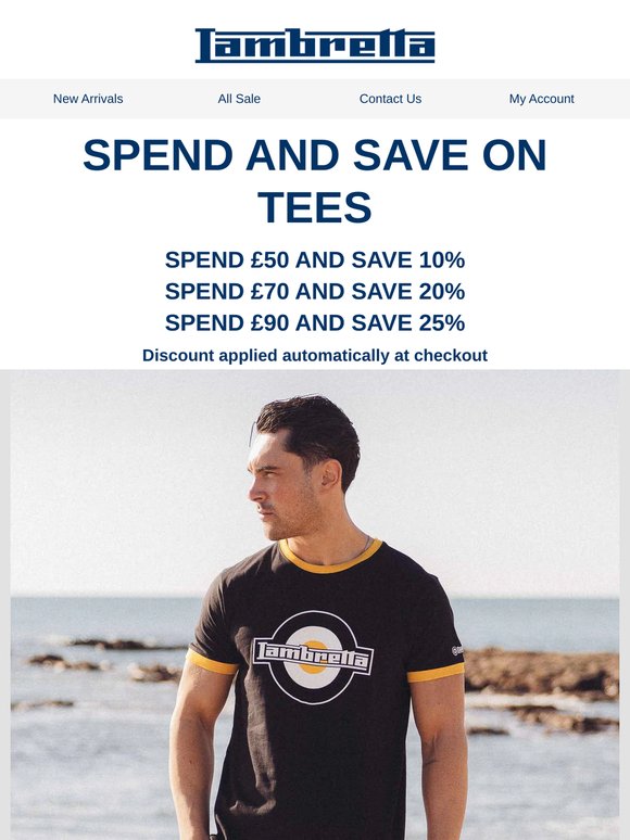 SPEND AND SAVE ON TEES!