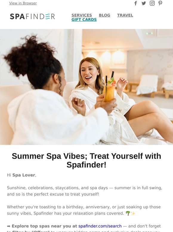 ☀️ Summer’s Calling — Time to Spa & Chill! 💆‍♀️💦