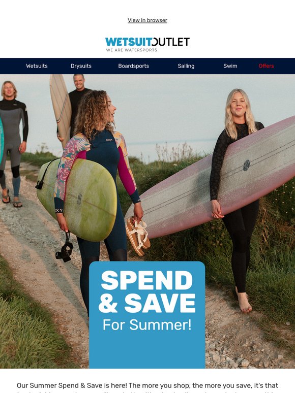 Summer Spend & Save is LIVE!  30 € off your basket!