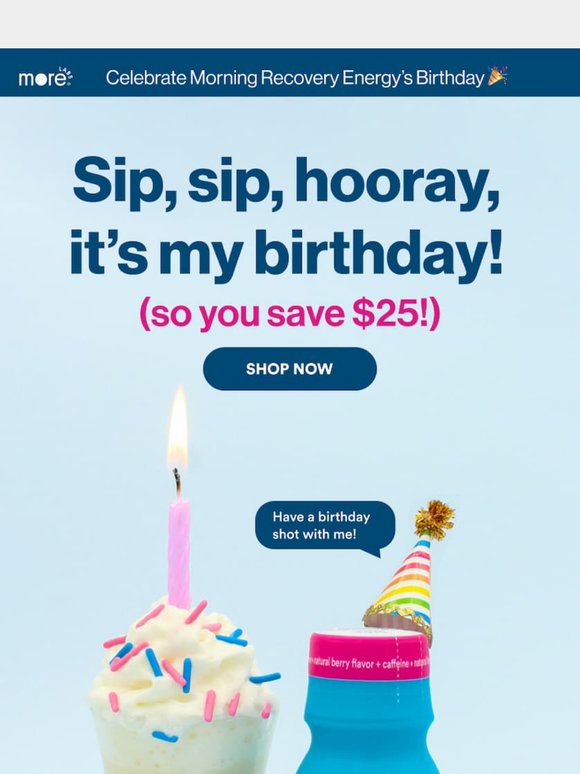 Snag $25 off before we blow out the candles 🥳