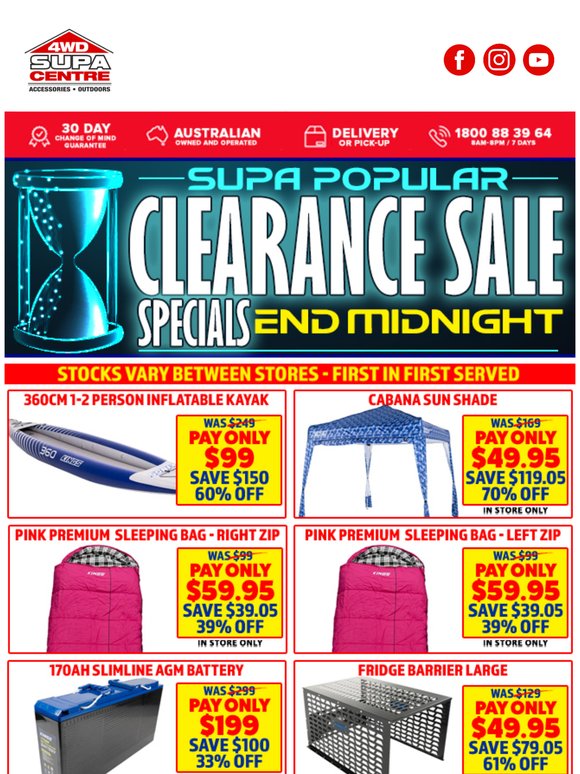 Get 'Em While You Can! 😱 Supa Popular Clearance Sale Specials 🗓️ END MIDNIGHT 🕛