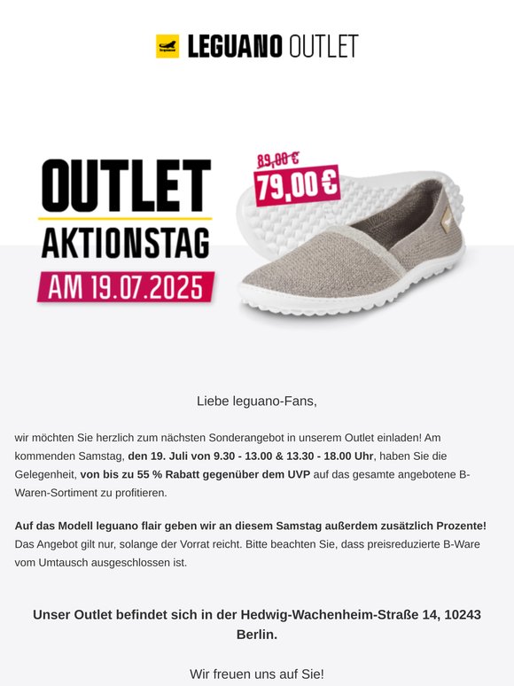 Am 19.07.2025 ist der nächste Aktionstag im Outlet Berlin