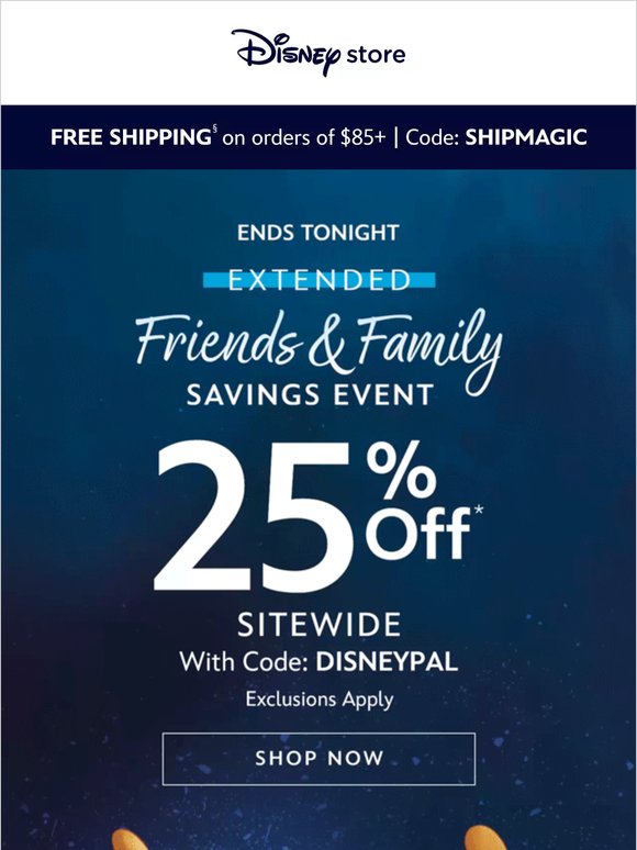 Extended! 25% Off Almost Everything for one more day