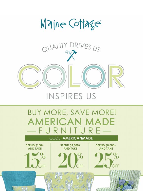 Up to 25% Off American-Made Furniture!