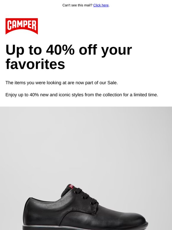 Hi,  enjoy up to 40% off your favorite styles