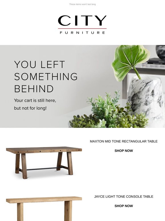 Items in your cart are going fast!