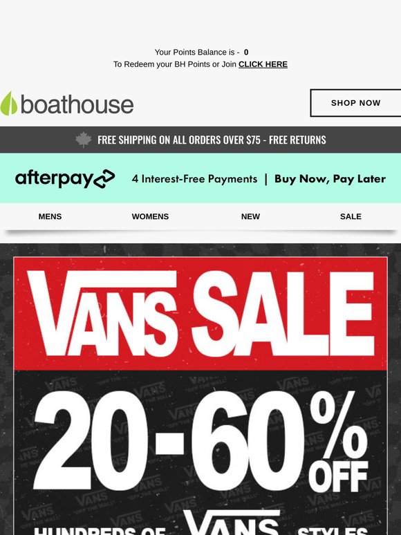 VANS Sale 🏁 20-60% OFF 100s of Styles 😍 Shop Now