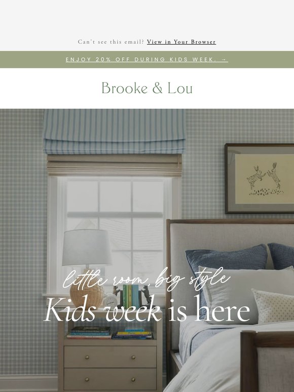 Little room, big style (+20% off).