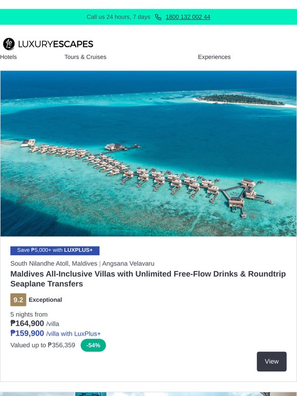 Last Chance! Maldives All-Inclusive Villas w. Free-Flow Drinks & Roundtrip Transfers | Pullman Bangkok Luxury | Batam Island Pool Villas w. Daily Breakfast & Nightly Dinner