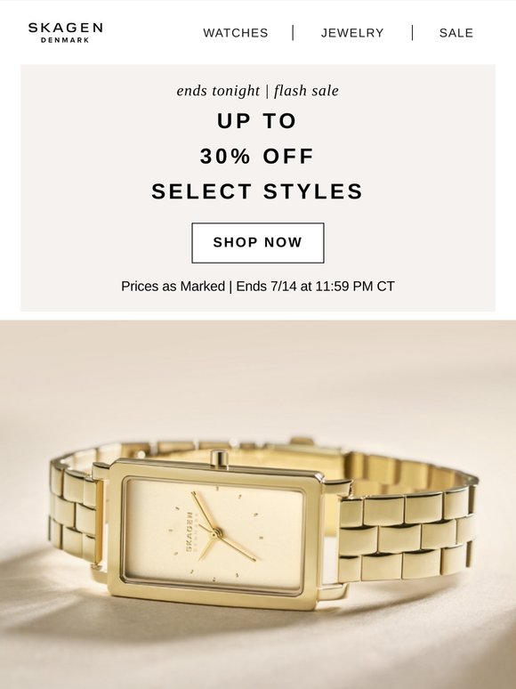 final hours: 30% off sale.