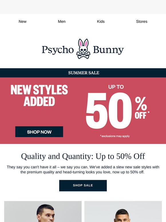 New Sale Styles Added: Up to 50% Off