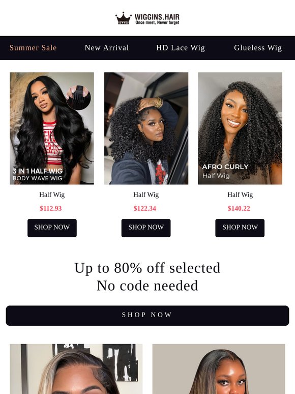 Half Wigs on Sale? Extra Discount Now!!!