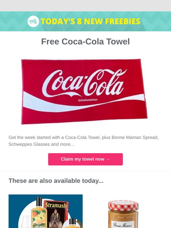 Free Coca-Cola Towel