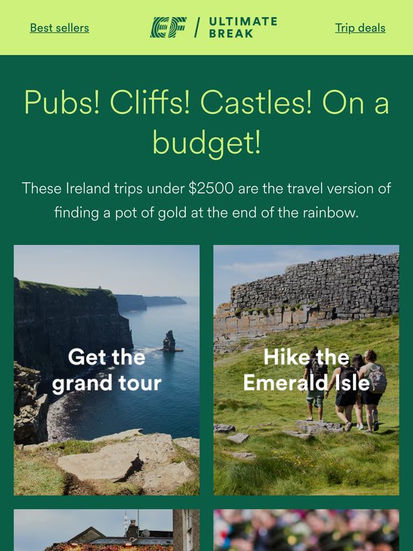 Ireland trips under $2500 ☘️🌈🍻