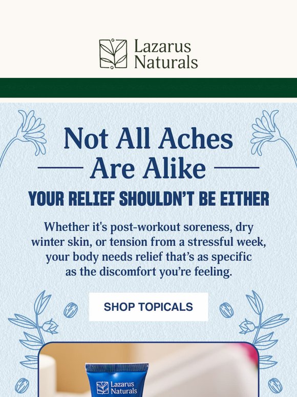 For Sore Shoulders, Dry Skin & Everything Between