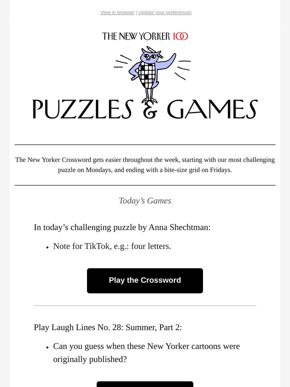 Today’s Crossword Puzzle