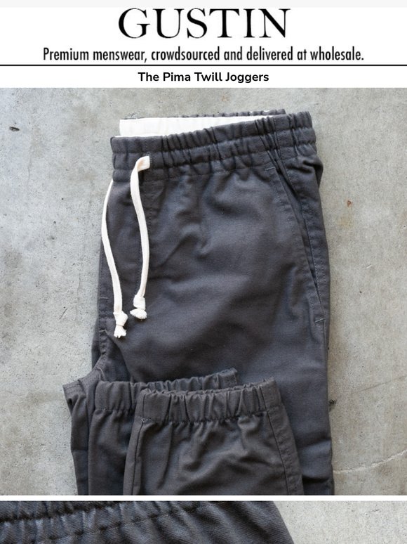 The Finest Cotton - Pima Twill Joggers | Japan Silk Linen Pants