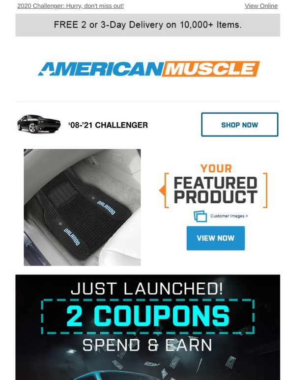 Sitewide Coupons ➡  Available NOW for your 2020 Challenger!