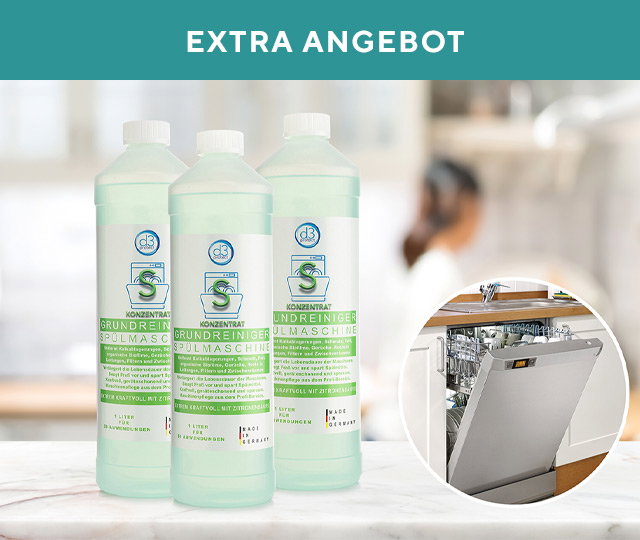 844762 d3 protect® Spülmaschinen Grundreiniger Konzentrat 3x1 Liter