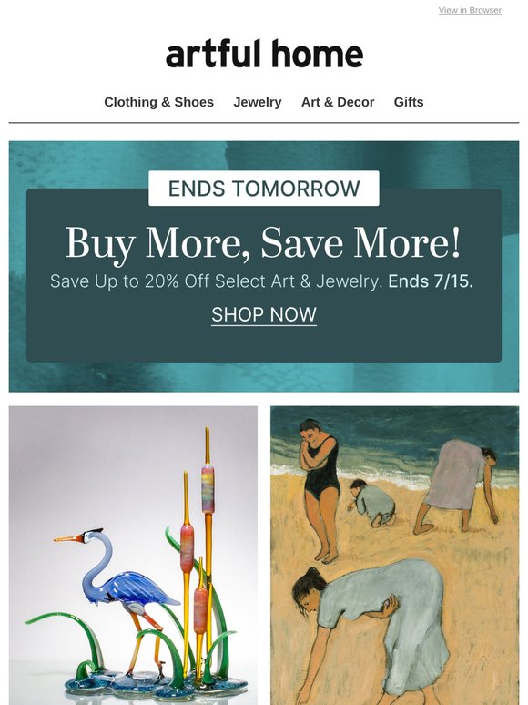 Ends Tomorrow: Up to 20% Off!