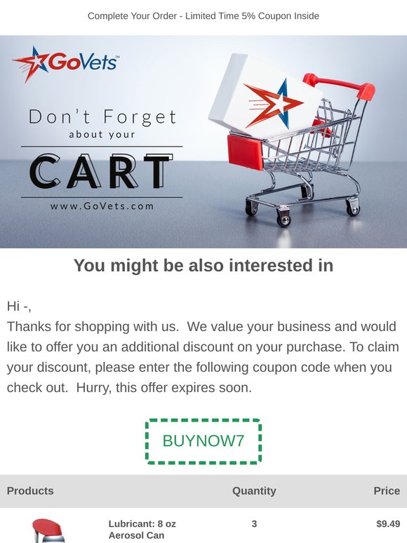 Your Cart: 7% Promo Today (BUYNOW7) + Free Shipping = Wow!