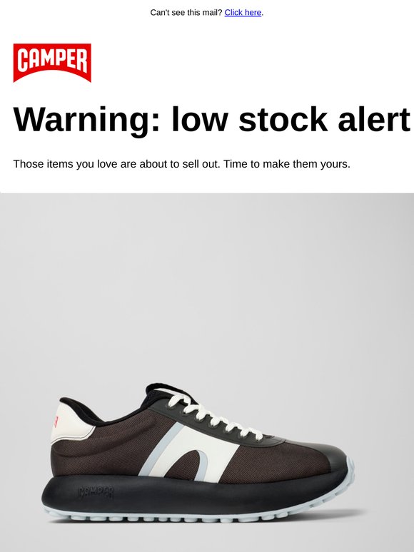 Your items are about to sell out
