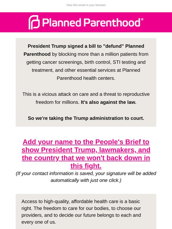 Sign on: We're suing the Trump administration