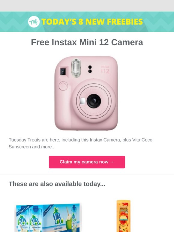 Free Instax Mini 12 Camera