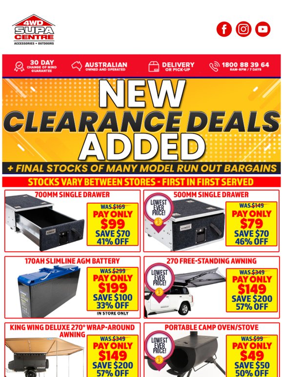 NEW Clearance Deals Added ➕ Final Stocks Of Many Model Run Out Bargains ‼️
