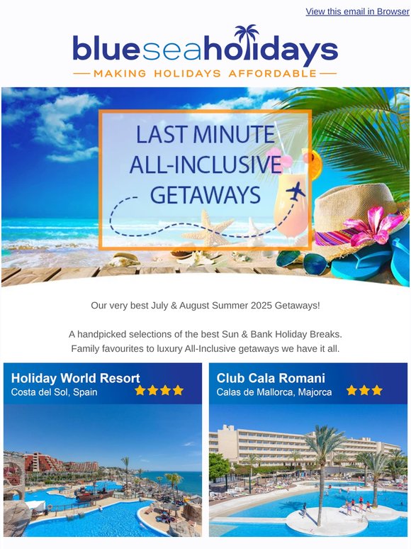 ☀️ Last Minute Summer Getaways ✈ Our Top All-Inclusive Offers 🌴