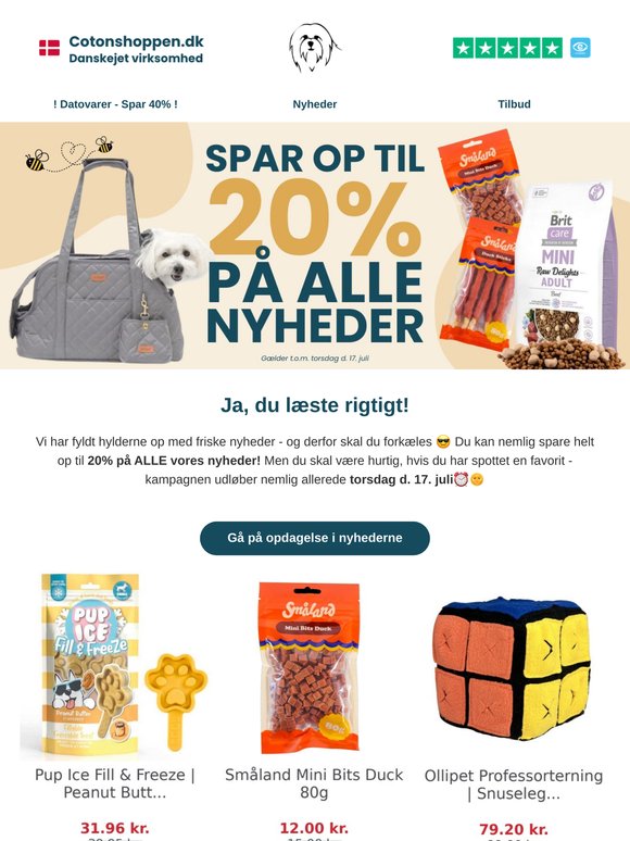 📢NYT i shoppen – og du sparer op til 20%!