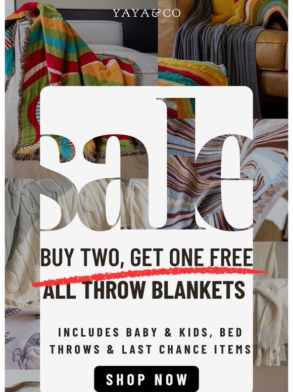 Buy Two, Get the Third Blanket Free 🚨