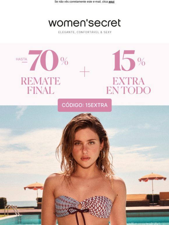 ¡15% EXTRA en TODO 💥 sobre REMATE FINAL hasta -70%!