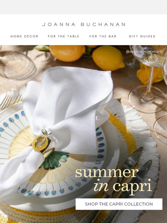 My Capri-inspired picks for summer hosting 🍋🇮🇹