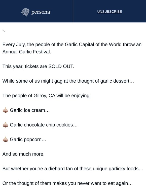 Garlic ice cream, garlic cookies... or capsules?
