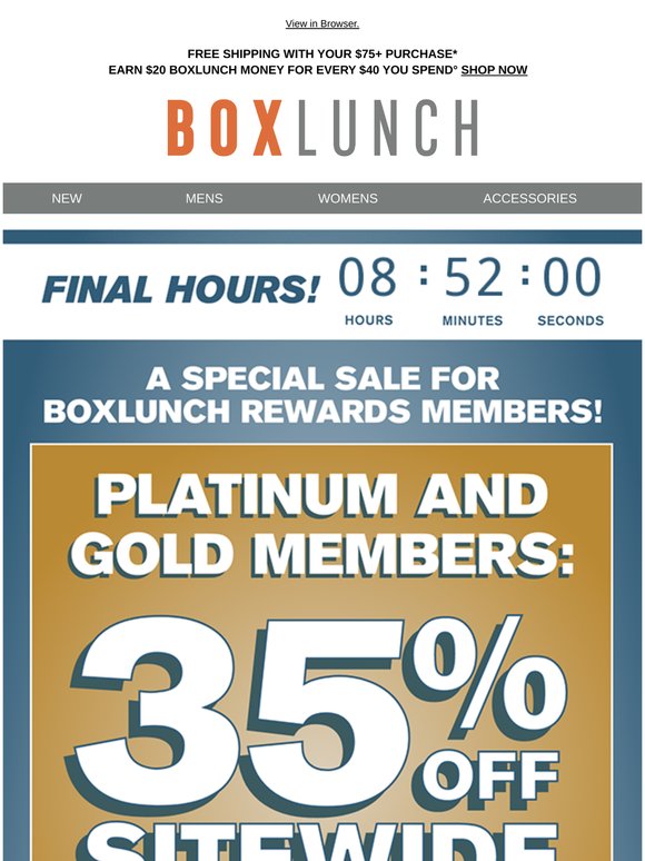 Last call! Platinum and gold members score 35% off ⏰
