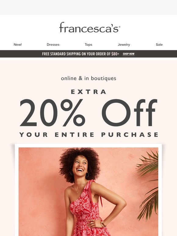 ✨VIP✨ EXTRA 20% Off Your Order! 🎉