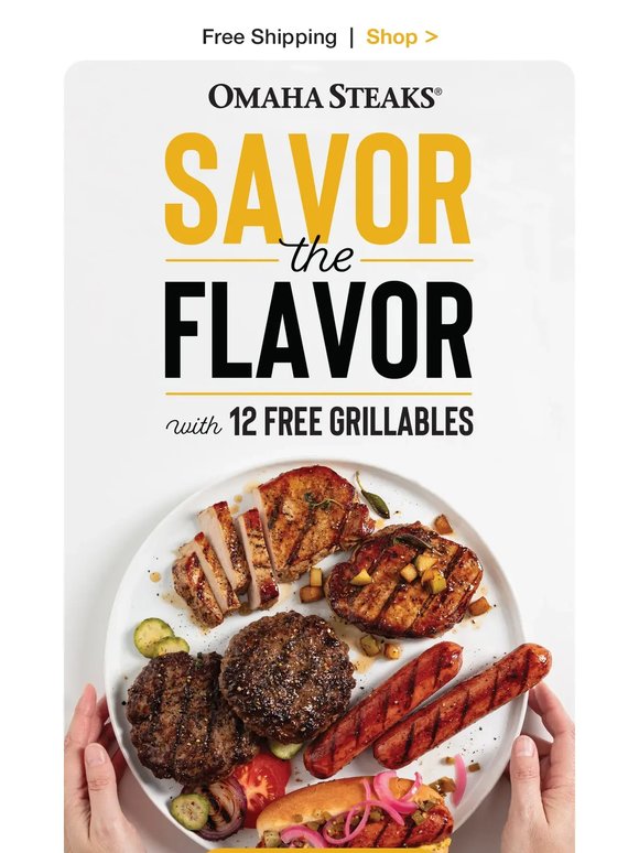 4 of each FREE: burgers, franks, & chicken breasts!