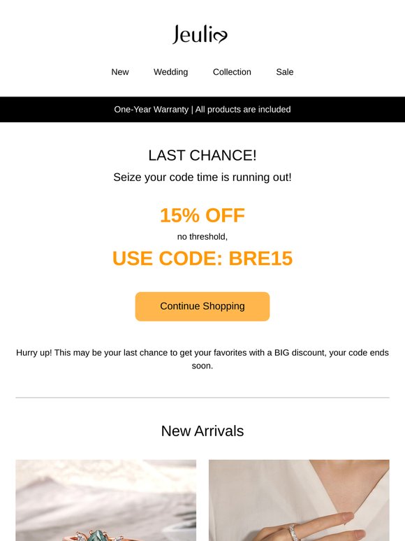👉Last Call. Your 15% off expires soon.