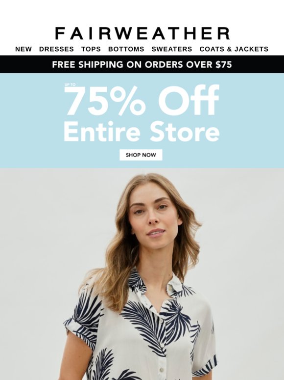 🛒 Save Big! Up To 75% Off Shirts & Blouses